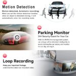Car Dual Lens Dash Cam HD 1080P Front Rear Inside Video Recorder Camera G-Sensor - Image 2