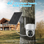 4G Rechargeable Battery PTZ CAMERA With 64GB Memory Card 4MP Dome Solar Camera CCTV Security 360 Degree Ip PTZ Camera - Image 2