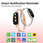 Gold Smartwatch For Women Compatible For Android& IOS,Bling Smart Bracelet With Female Menstrual Cycle Heart Rate Blood Pressure Remote Photography Waterproof Pedometer - Image 5