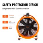 Portable Ventilator, 10 Inch Heavy Duty Cylinder Fan With 16.4ft Duct Hose, 380W Strong Shop Exhaust Blower 1893FM, Industrial Utility Blower For Sucking Dust, Smoke, Smoke Home/Workplace - Image 2