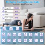 Smart Digital Scale For Body Weight High Accuracy BMI Weight Scale Full Body Composition Analysis Sync With APP 4mm Tempered Glass 397LBS Capacity LCD Display - Image 3