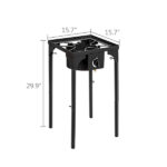 Outdoor Camp Stove High Pressure Propane Gas Cooker Portable Cast Iron Patio Cooking Burner Single Burner 75000-BTU - Image 5