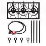 Rectangular Three Eyed Four Legged Gas Burner - Image 3