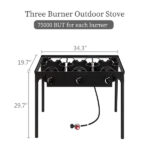 Rectangular Three Eyed Four Legged Gas Burner - Image 6