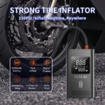 Portable Car Starter With Air Compressor,150PSI Digital Tire Inflator,Car Battery Starter 9.0 Gas 6.5L Diesel,Safe Clamps For Easy Use, Christmas Gift - Image 4