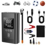 Portable Car Starter With Air Compressor,150PSI Digital Tire Inflator,Car Battery Starter 9.0 Gas 6.5L Diesel,Safe Clamps For Easy Use, Christmas Gift
