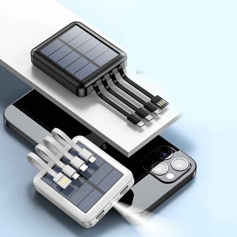 CJCD132497901AZ Mini Portable Power Bank With Solar Cable - Image 1