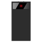 20000mAh Power Bank Ultra Thin External Battery Pack Phone Charger Dual USB Flashlight Battery Remain Display - Black