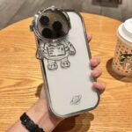 Glitter Astronaut Camera Stand Phone Case For I14 13 12 11 Pro Max XR 14 Plus Invisible Lens Bracket Plating Soft Cover - Image 68