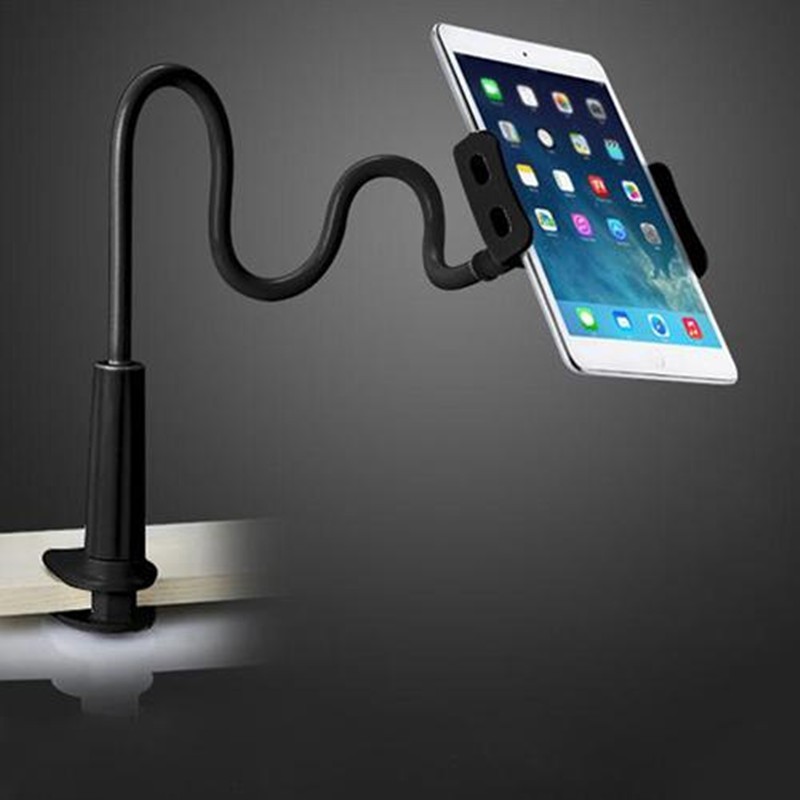 CJSJSJSJ00008-Black 360 Degree Spiral Base Lazy Mobile Phone Tablet Stand - Image 1