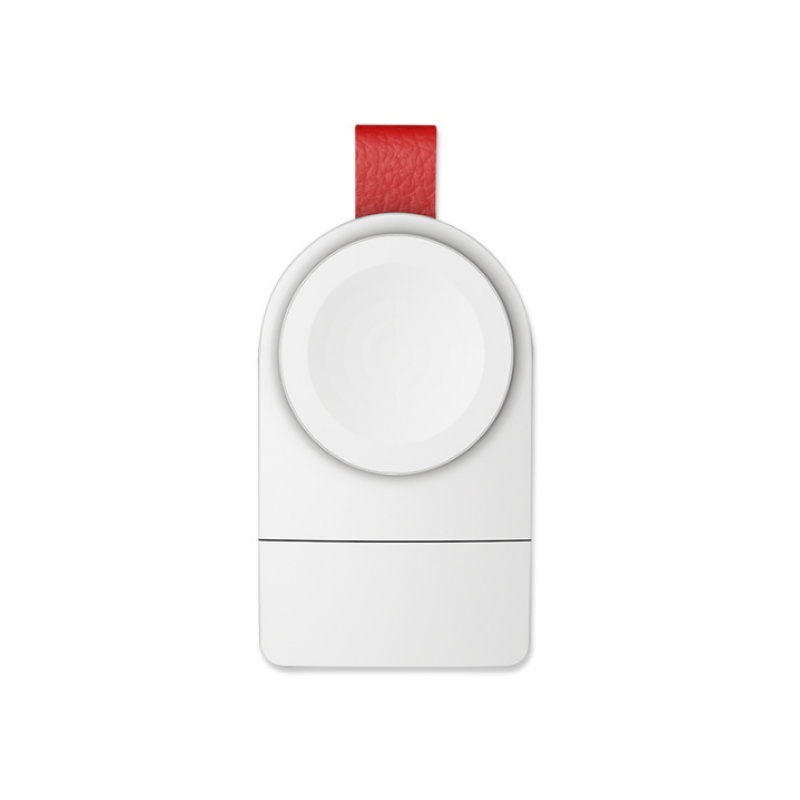 CJSJSJSJ00572-White Watch Portable Adapter Wireless Charger - White - Image 1