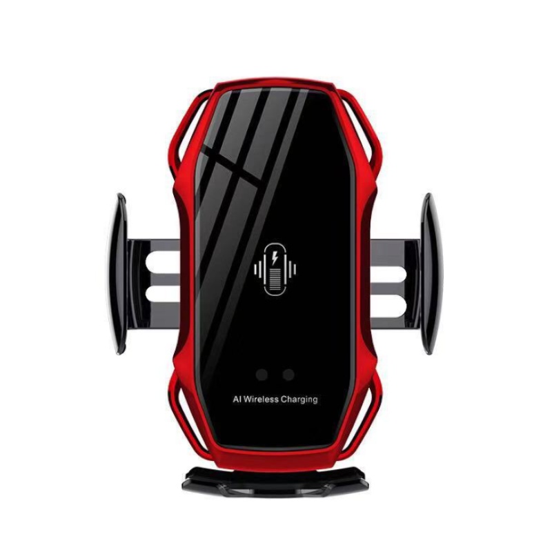 CJSJSJSJ00910-Red 10W Wireless Car Phone Charger - Image 1