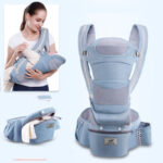 Ergonomic Baby Carrier Infant Baby Hipseat Carrier 3 In 1 Front Facing Ergonomic Kangaroo Baby Wrap Sling - Image 2