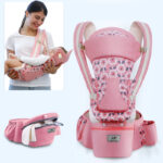 Ergonomic Baby Carrier Infant Baby Hipseat Carrier 3 In 1 Front Facing Ergonomic Kangaroo Baby Wrap Sling - Image 4