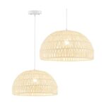 Height-Adjustable Farmhouse Rattan Pendant Lights With Adjustable Hanging Rope - defaulttitle