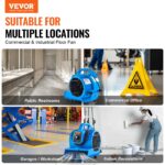 Floor Blower 1360 RPM 600 CFM Air Mover With 4 Blowing Angles 3-Speeds - Image 5