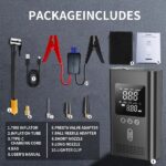 Portable Car Starter With Air Compressor,150PSI Digital Tire Inflator,Car Battery Starter 9.0 Gas 6.5L Diesel,Safe Clamps For Easy Use, Christmas Gift - Image 6