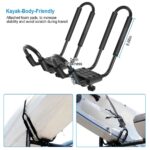 Universal Kayak Roof Rack J Bar, 1 Pairs-Bar Rack HD Kayak Carrier Canoe Boat Surf Ski Roof Top Mount Car SUV Crossbar - Image 9