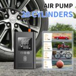 Portable Car Starter With Air Compressor,150PSI Digital Tire Inflator,Car Battery Starter 9.0 Gas 6.5L Diesel,Safe Clamps For Easy Use, Christmas Gift - Image 5