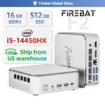 Firebat F2 Mini PC – Intel Core i5-14450HX, 16GB RAM, 512GB SSD, WiFi 6, BT 5.2, Triple Display, Windows 11 - Image 2