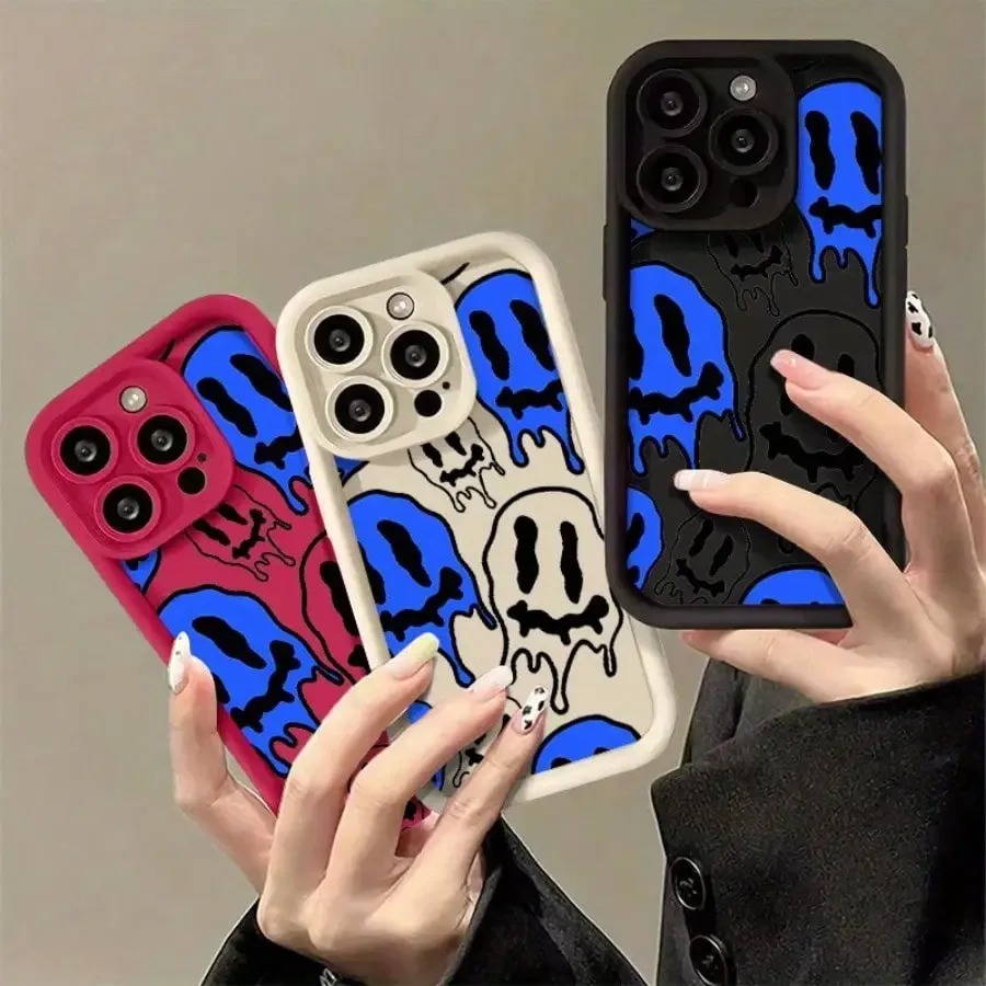 main-image-2-13.jpeg Soft Protective Case for iPhone 11–17 Series – Blue & White with Black Accents - Image 1