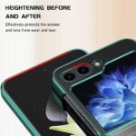6D Plated Hard PC Case with Tempered Glass for Samsung Galaxy Z Flip 3–6 – Hinge & Camera Protection - Image 2