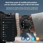 LOKMAT ATTACK-GT Rugged Smartwatch – Bluetooth Calls, Waterproof, Military-Grade, Flashlight - Image 8