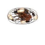 Lantern Style 20 Inch Farmhouse Low Profile Ceiling Fan Light - Image 5