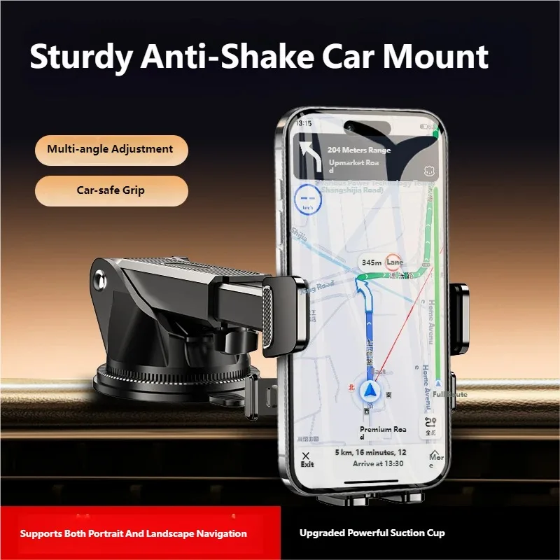 S50222384cc1a42548e1312405f3d503fE.webp Car Phone Holder Sucker for Dashboard Windshield Mobile Car Holder Clamp For iPhone Pro Max X Xiaomi Huawei Samsung - Image 1