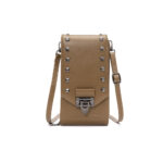 Rivet Design Shoulder Bags Mobile Phone Handbag Solid Color Crossbody Bags Women - Image 6