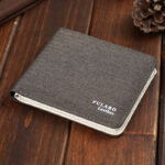 Men's Short Denim Fabric Wallet Best Soft Canvas Purse Bifold Fashion Ultra-thin Male Wallet Casual Money Bag - Image 2