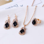 Women's Waterdrop Shiny Rhinestone Jewelry Set - Image 6