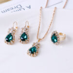 Women's Waterdrop Shiny Rhinestone Jewelry Set