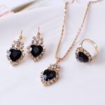 Women's Waterdrop Shiny Rhinestone Jewelry Set - Image 3