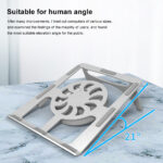 Foreign Trade New Computer Radiator Desktop Office Folding Lifting Computer Cooling Bracket Aluminum Alloy Bracket - Image 3