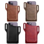 Men Cell Phone Belt Pack Bag Loop Waist Holster Pouch Case Leather Wallet Cover - Image 4