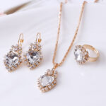 Women's Waterdrop Shiny Rhinestone Jewelry Set - Image 10
