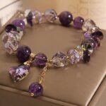 Purple Heart Crystal Bracelet Fashion Elegant Natural Amethyst Jewelry - Image 4