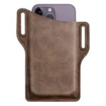 Men Cell Phone Belt Pack Bag Loop Waist Holster Pouch Case Leather Wallet Cover - Image 2
