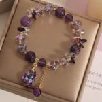 Purple Heart Crystal Bracelet Fashion Elegant Natural Amethyst Jewelry - Image 2