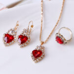Women's Waterdrop Shiny Rhinestone Jewelry Set - Image 4